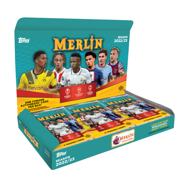 2022-23 Topps UEFA Club Competitions Merlin Chrome Soccer Hobby Box