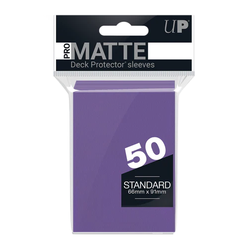 Ultra PRO PRO-Matte Standard Deck Protector Sleeves 50ct Purple Collector's Avenue Ultra PRO PRO-Matte Standard Deck Protector Sleeves 50ct Purple Collector's Avenue