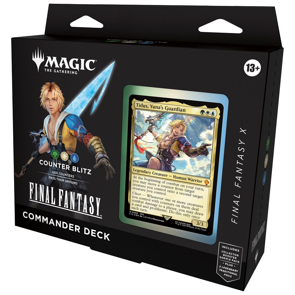 mtg: universes beyond- final fantasy collector's booster display MTG Magic The Gathering - Beyond Options:Collector Edition Commander set of 4 (100 Surge Foil Card deck + 2 collector booster Cards) first chapter With Collector Boosters Sleepy - Deep Sleeper