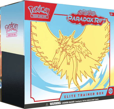 Pokemon Scarlet and Violet Paradox Rift Elite Trainer Box - Roaring Mo Collector's Avenue Pokemon Scarlet and Violet Paradox Rift Elite Trainer Box - Roaring Mo Collector's Avenue