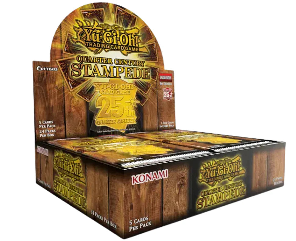 how many secret rares per booster box Yu-Gi-Oh! Quarter Century Stampede 1st Edition Booster Box – Collector's Avenue