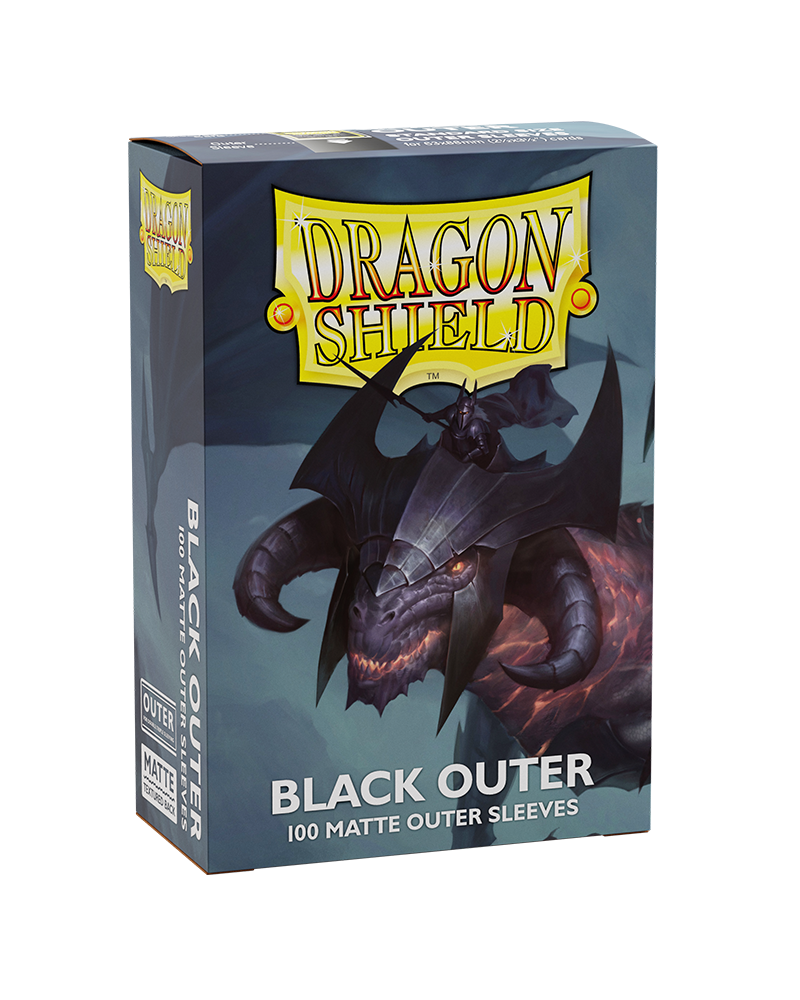 Dragon Shield Matte Standard Size Outer Sleeves 100ct. Black