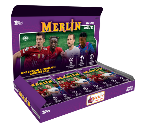 2021-22 Topps UEFA Champions League Merlin Chrome Soccer Hobby Box - Collector's Avenue
