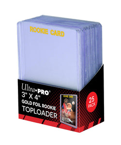Ultra Pro 3" X 4" Rookie Gold Toploader (25 count) - Collector's Avenue