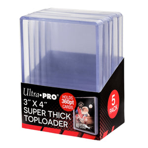 Ultra Pro 3" x 4" Super Thick 360PT Toploader (5 count) - Collector's Avenue