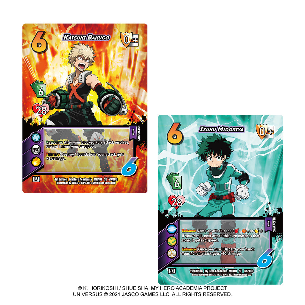 My Hero Academia CCG Izuku Midoriya vs Katsuki Bakugo 2 Player Starter