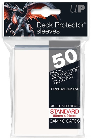 Ultra PRO PRO-Gloss Standard Deck Protector Sleeves 50ct White Collector's Avenue Ultra PRO PRO-Gloss Standard Deck Protector Sleeves 50ct White Collector's Avenue