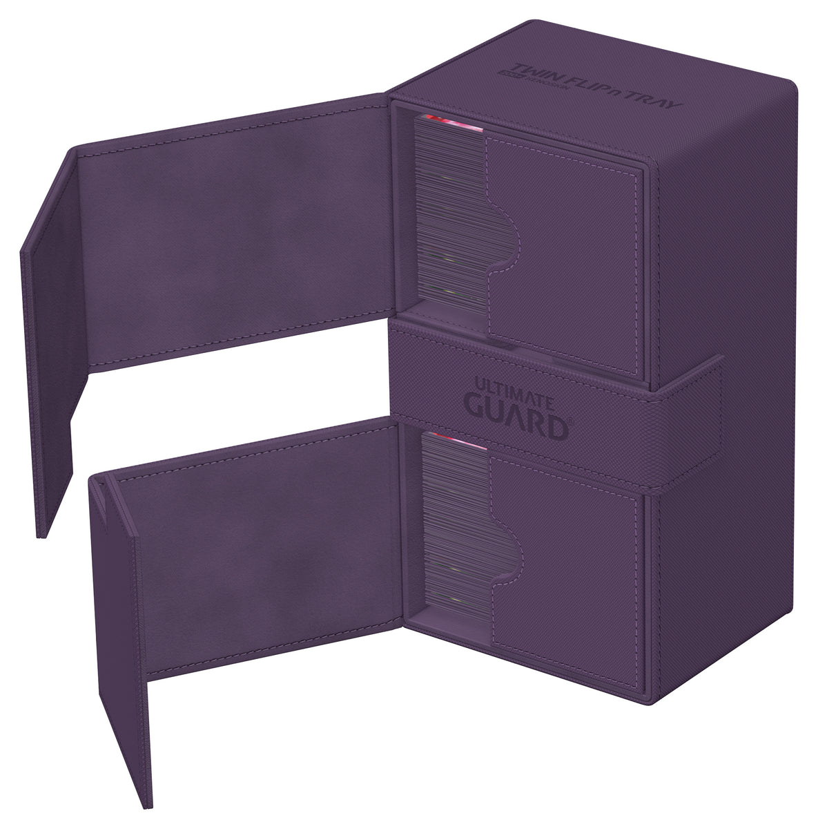 Boîte De Stockage Ultimate Guard Twin Flip'n'Tray 160+ - Violet - Pour Cartes Jeux