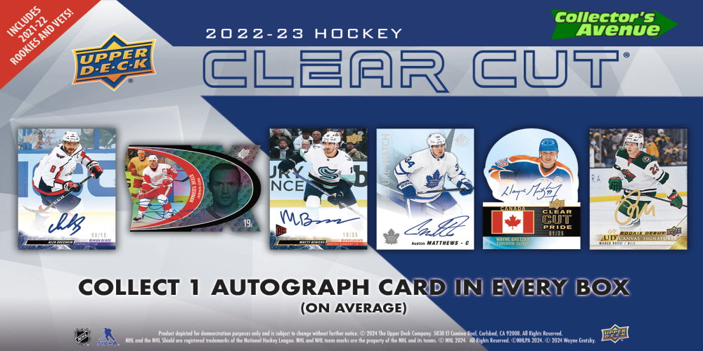 2022-23 Upper Deck Clear Cut Hockey Hobby Box