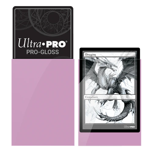 Ultra PRO PRO-Gloss Standard Deck Protector Sleeves 50ct Bright Pink - Collector's Avenue