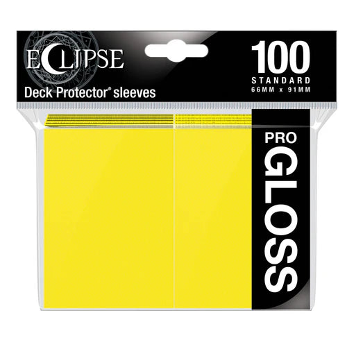 Ultra Pro Sleeves - 100 count - Standard Sized - Gloss Lemon Yellow - Collector's Avenue