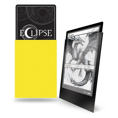 Ultra PRO Sleeves 100 Count Standard Sized Eclipse Matte Lemon Yellow - Collector's Avenue