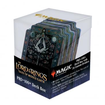 MTG Magic The Gathering Ultra Pro 100+ Deck Box - LOTR Lord of the Rings: Tales of Middle-Earth With Token Dividers - Collector's Avenue