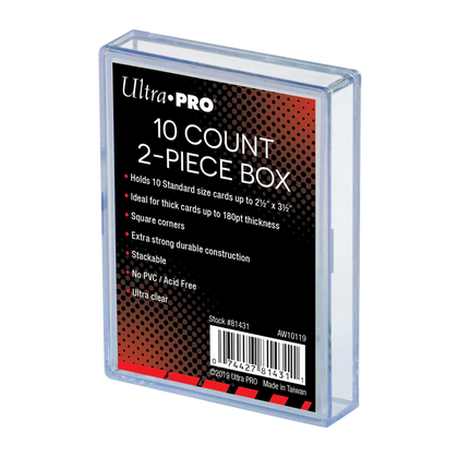 Ultra PRO 2-Piece 10 Count Clear Card Storage Box