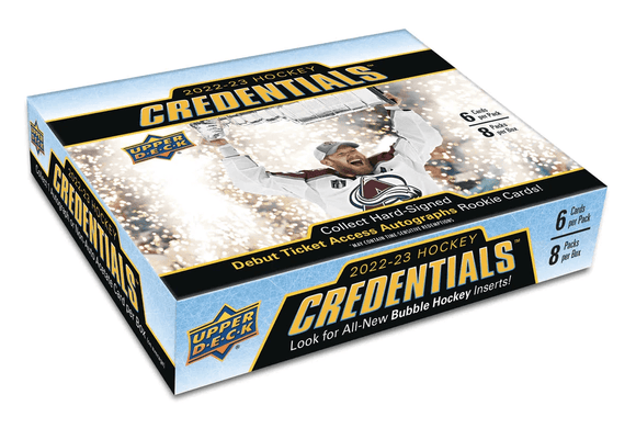 2022-23 Upper Deck Credentials Hockey Hobby Box Case (20 Boxes)