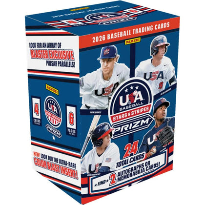 2026 Panini Stars & Stripes Prizm USA Baseball Blaster Box