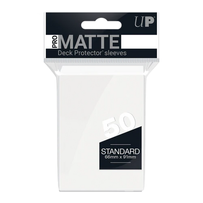 Ultra PRO PRO-Matte Standard Deck Protector Sleeves 50ct White - Collector's Avenue
