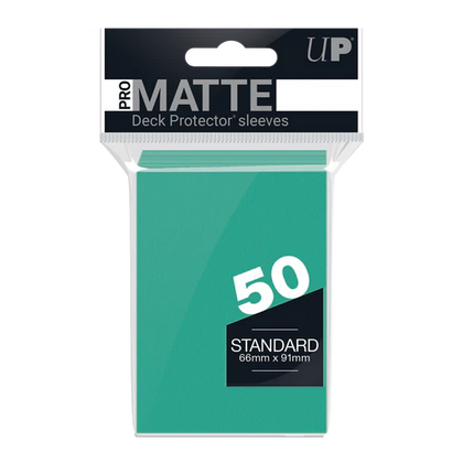Ultra PRO PRO-Matte Standard Deck Protector Sleeves 50ct Aqua - Collector's Avenue