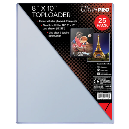 Ultra Pro 8" x 10" Toploader 25ct - Collector's Avenue