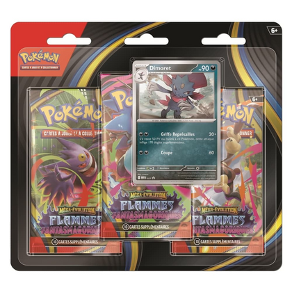 Pokemon - Mega Evolution - Phantasmal Flames - 3 Pack Blister - Dimoret (Weavile) French