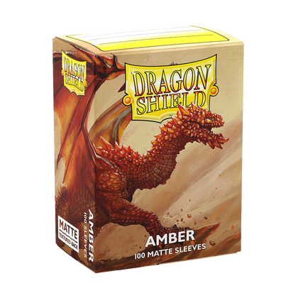 Dragon Shield Matte - standard size - 100 ct. Amber