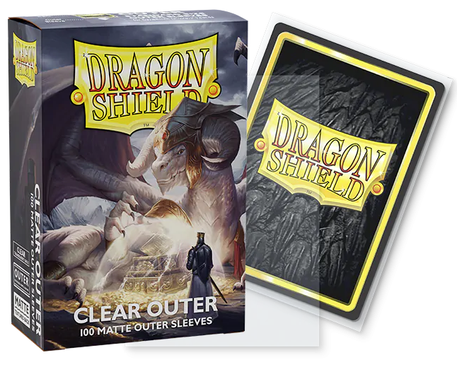 Dragon Shield Matte Standard Size Outer Sleeves 100 ct. Clear - Collector's Avenue