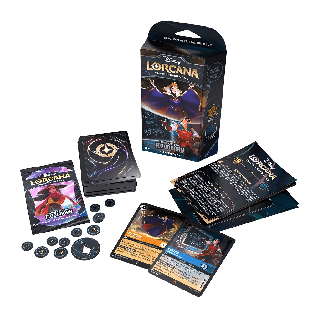 Disney Lorcana Rise of the Floodborn Starter Deck - Amber & Sapphire - Collector's Avenue