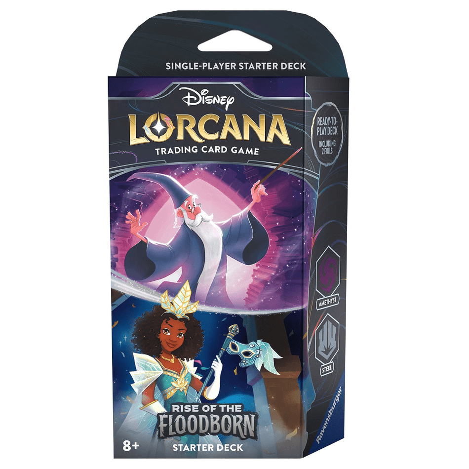 Disney Lorcana Rise of the Floodborn Starter Deck - Amethyst & Steel - Collector's Avenue