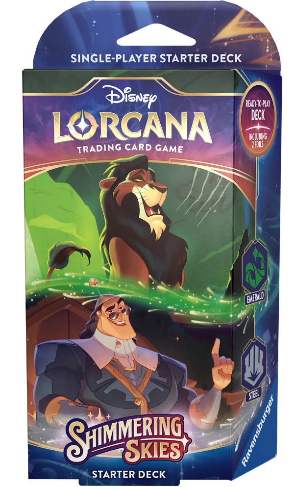 Disney Lorcana: Shimmering Skies - Emerald & Steel Starter Deck - Collector's Avenue