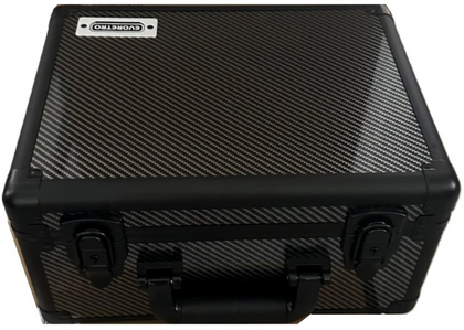 Evoretro - Graded Card Storage 3 Row Case with Key System - Silver/Gray Aluminum