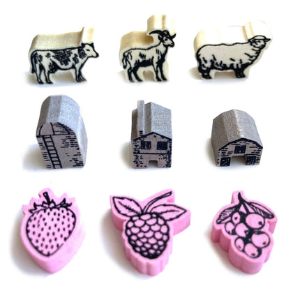 Fromage Deluxe Wooden Tokens
