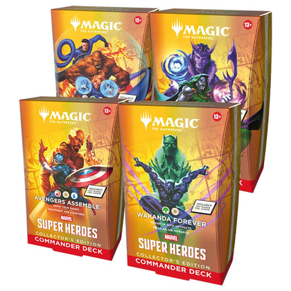 MTG Magic The Gathering - Marvel Super Heroes - Commander Deck - Collector's Edition Set Of 4
