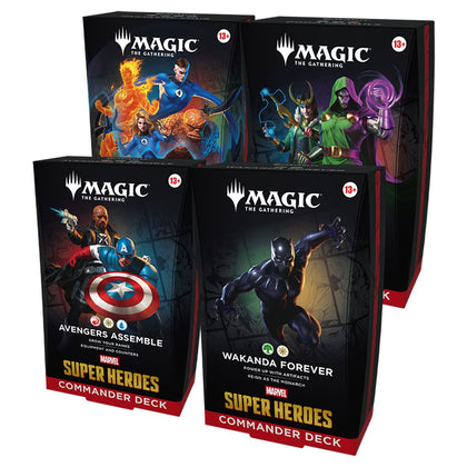 MTG Magic The Gathering - Marvel Super Heroes - Commander Deck Set Of 4