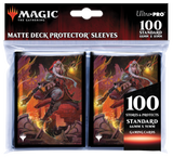 MTG Magic The Gathering Dominaria United 100ct Deck Protector sleeves V3 featuring Borderless Planeswalker Jaya, Fiery Negotiator