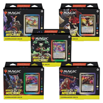 MTG Magic The Gathering March Of The Machine Commander Deck Set of 5