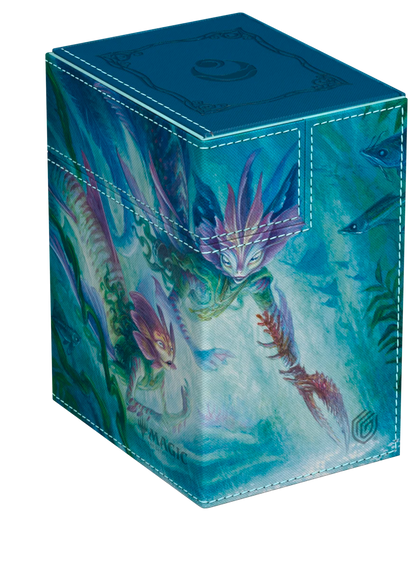 MTG Magic The Gathering Ultimate Guard Flip'n'Tray 133+ Xenoskin Deck Case - Lorwyn Eclipsed -  Silvergill Mentor