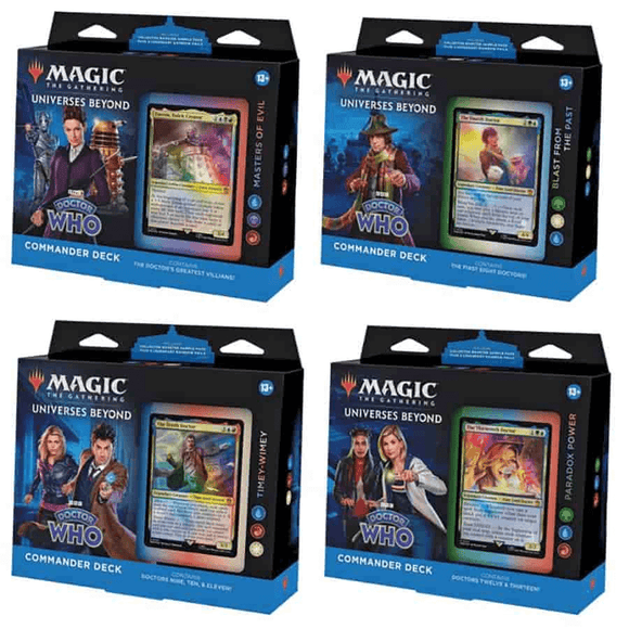 MTG Magic The Gathering Universes Beyond Doctor Who Commander Deck Set of 4
