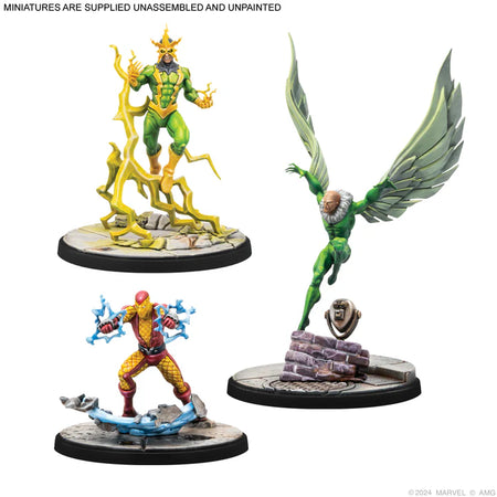 Marvel Crisis Protocol Electro & Sandman & Shocker & Vulture Character Pack - Collector's Avenue