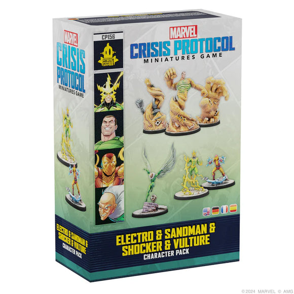Marvel Crisis Protocol Electro & Sandman & Shocker & Vulture Character Pack