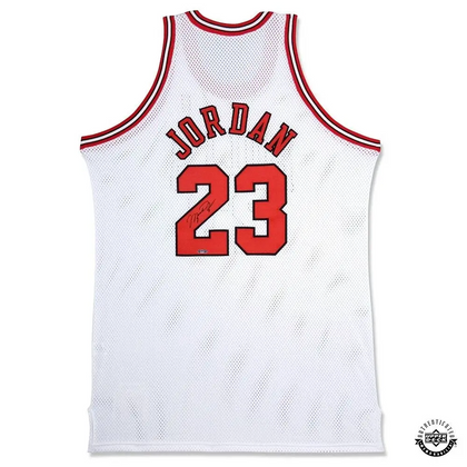 Michael Jordan Signed Chicago Bulls Home Jersey "Upper Deck UDA"