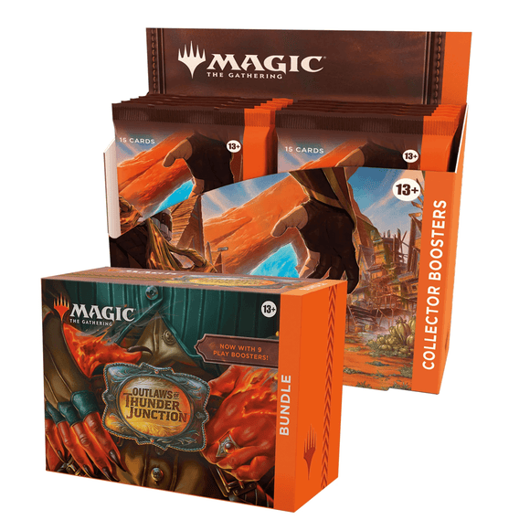 Mtg Magic The Gathering - Outlaws of Thunder Junction (Collector Booster Box + Bundle) Combo #2