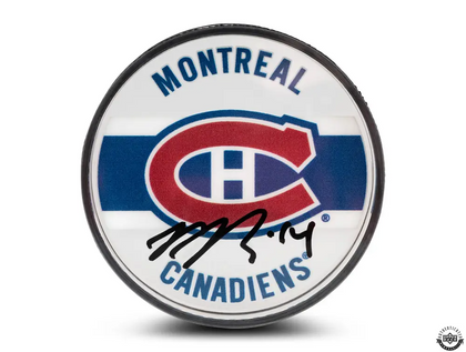Nick Suzuki Autographed Montreal Canadiens Acrylic Puck "Upper Deck UDA"