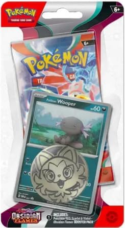Pokemon Scarlet and Violet Obsidian Flames Checklane Blister - Wooper