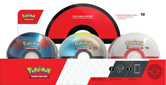 Pokemon Pokeball Tin Winter 2024 Set of 6