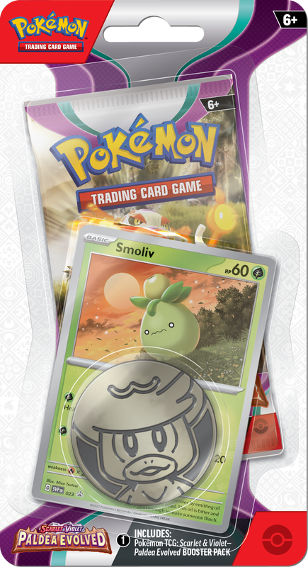 Pokemon Scarlet & Violet Paldea Evolved Checklane Blister Smoliv - Collector's Avenue