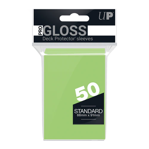 Ultra PRO PRO-Gloss Standard Deck Protector Sleeves 50ct Lime Green Collector's Avenue Ultra PRO PRO-Gloss Standard Deck Protector Sleeves 50ct Lime Green Collector's Avenue