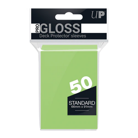 Ultra PRO PRO-Gloss Standard Deck Protector Sleeves 50ct Lime Green - Collector's Avenue