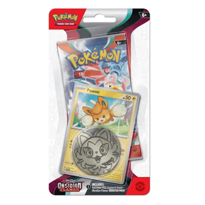 Pokemon Scarlet and Violet Obsidian Flames Checklane Blister - Pawmi - Collector's Avenue