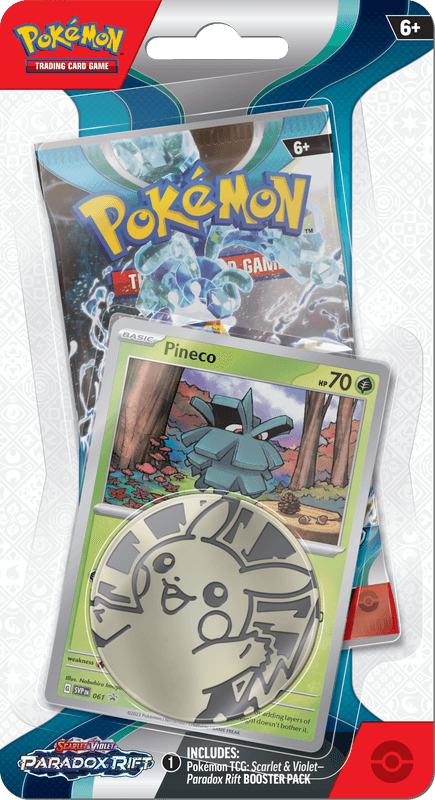 Pokemon Scarlet and Violet Paradox Rift Checklane Blister - Pineco - Collector's Avenue