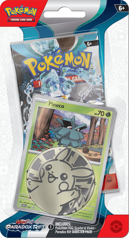 Pokemon Scarlet and Violet Paradox Rift Checklane Blister - Pineco - Collector's Avenue